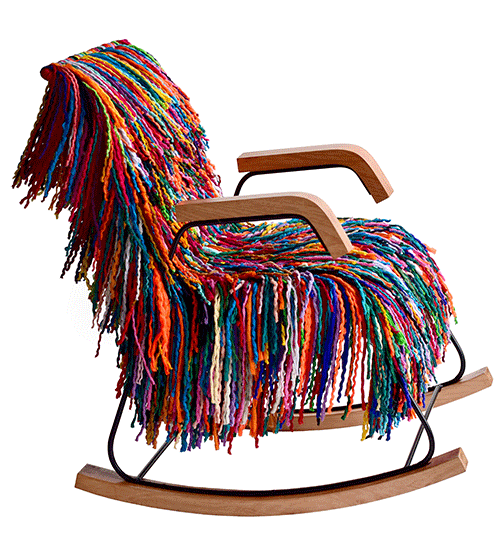 Rocking Chair in Pom Pom by Sahil & Sarthak